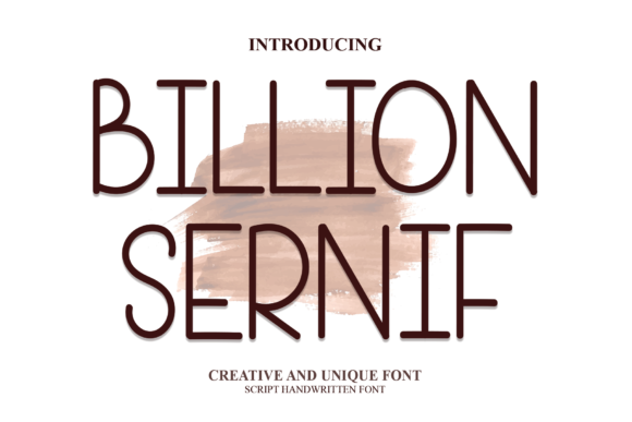 Billion Sernif: A Handwritten Font for Creative Projects