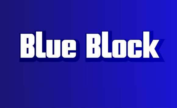 Blue Block Font for Creative Makers