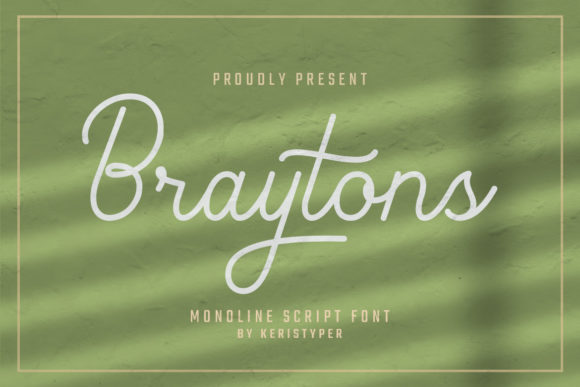 Braytons: A Vintage Script Font for Web Design