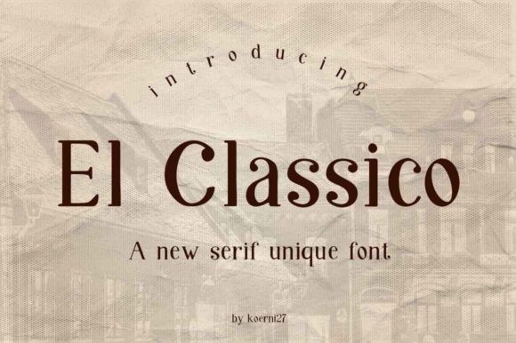 El Classico Font for Web Design
