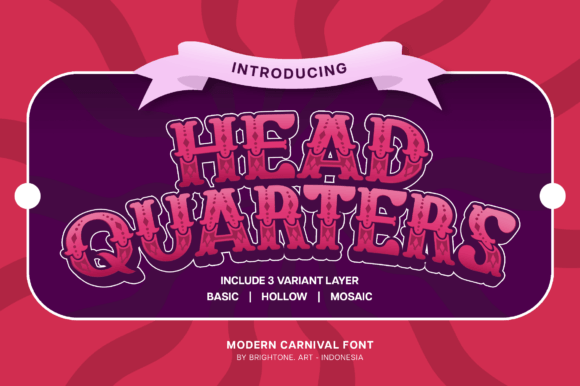 Headquarters: A Bold Decorative Typeface