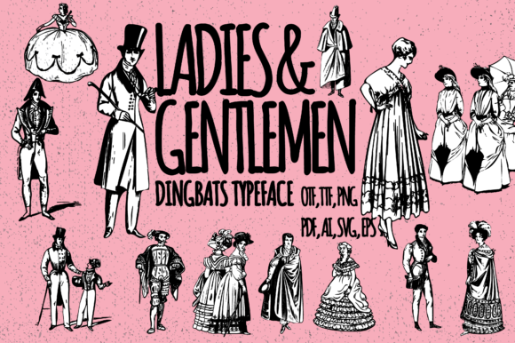 Ladies Gentlemen Font: Vintage Style for Editorial Design