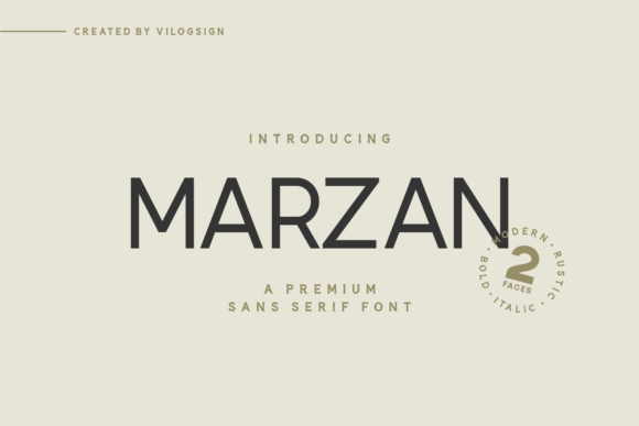 Marzan: A Vintage Sans Serif Font