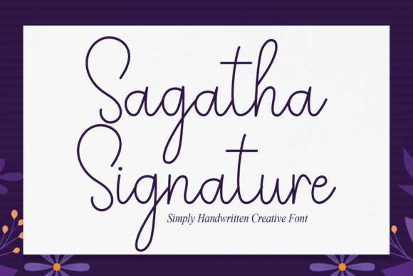 Sagatha Signature: A Sweet Handwritten Font