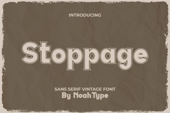 Stoppage: A Bold Serif Font for Impactful Design