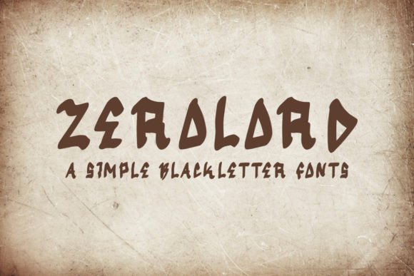 Zerolord: Vintage Blackletter for Web Design